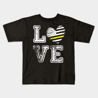 thin yellow line flag Kids T-Shirt